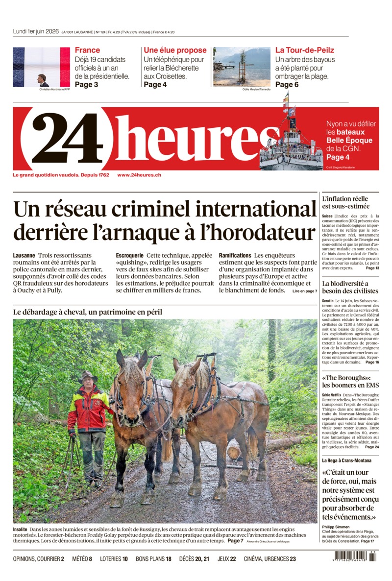 Dernière édition du journal 24 heures