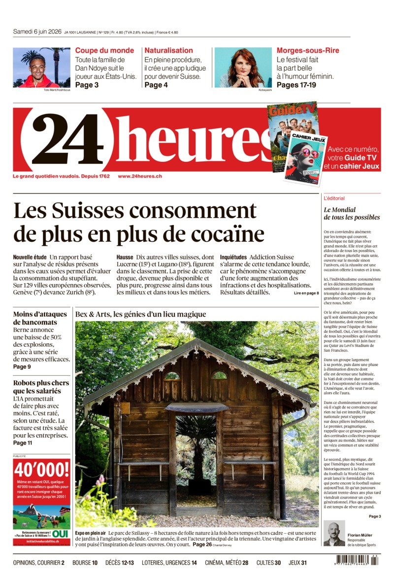 Dernière édition du journal 24 heures