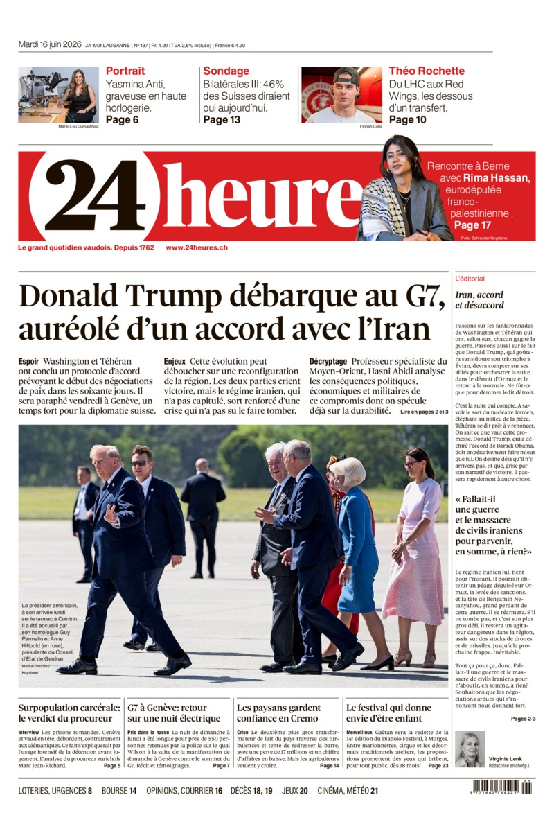 Dernière édition du journal 24 heures