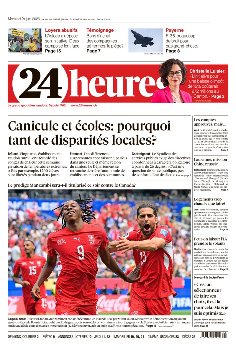 Dernière édition du journal 24 heures