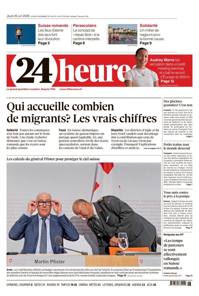 Dernière édition du journal 24 heures