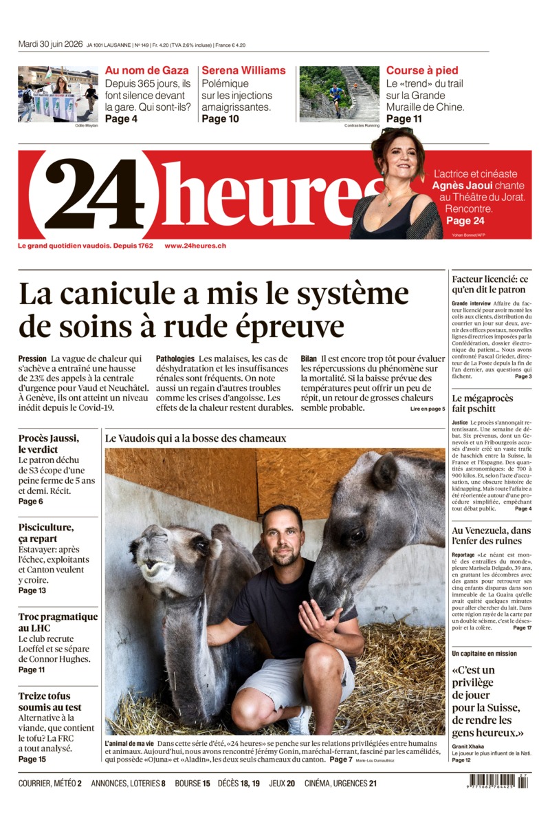 Dernière édition du journal 24 heures