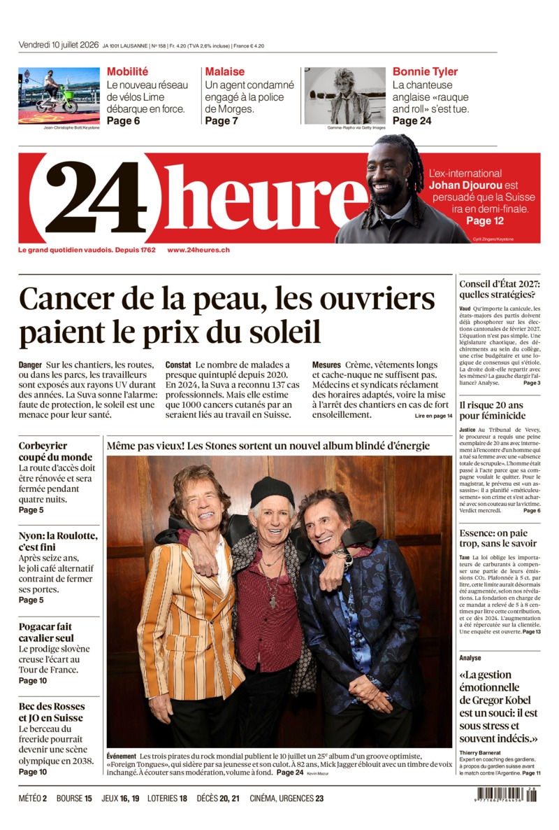 Dernière édition du journal 24 heures