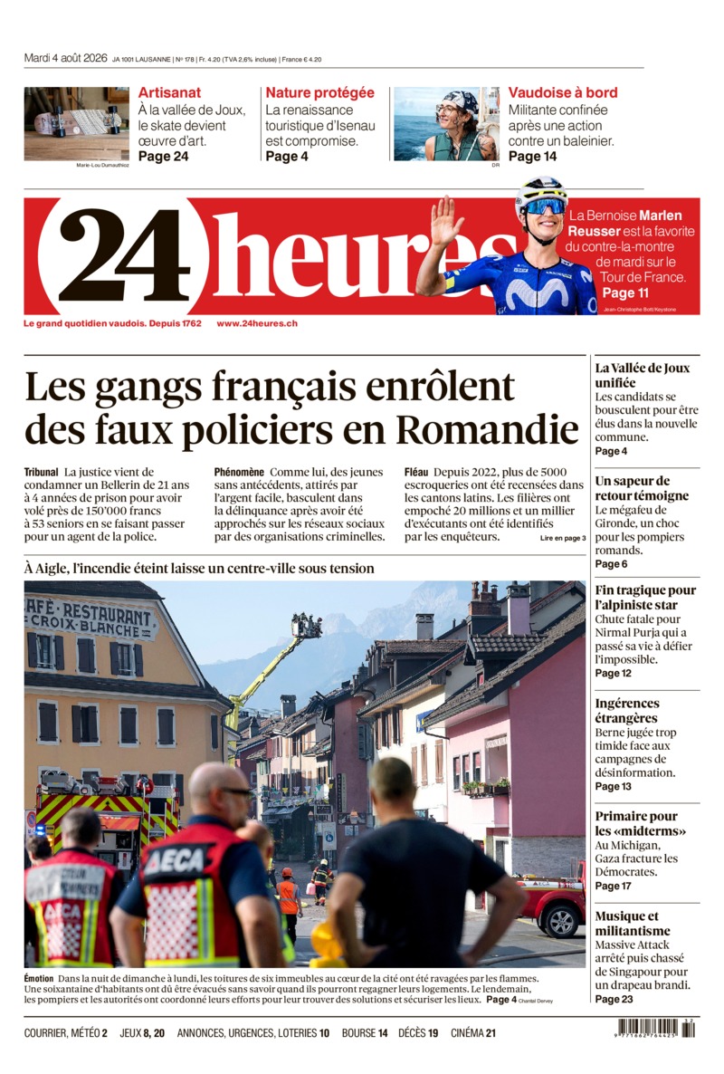 Dernière édition du journal 24 heures