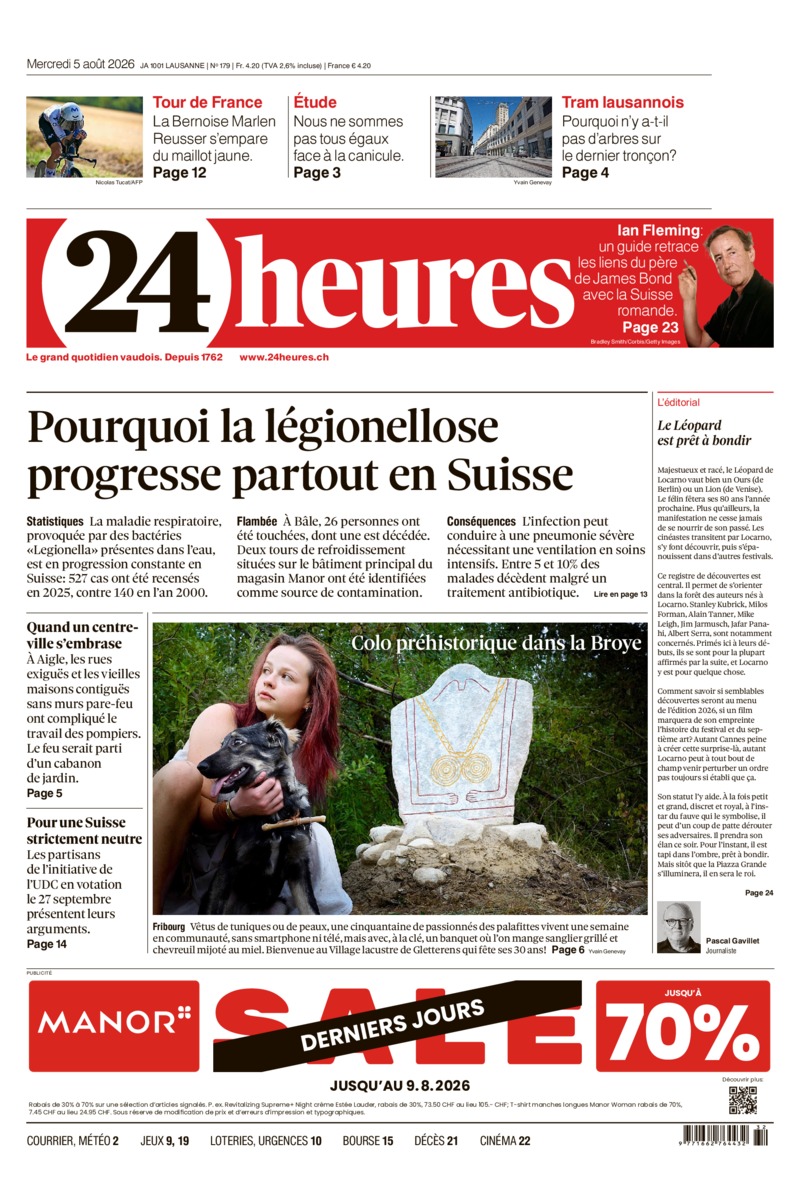 Dernière édition du journal 24 heures