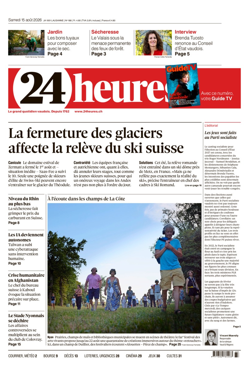Dernière édition du journal 24 heures