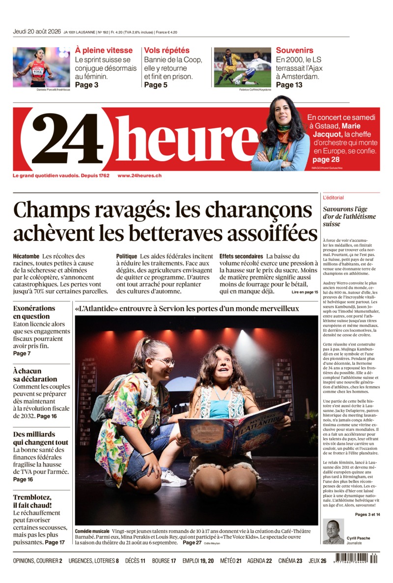Dernière édition du journal 24 heures