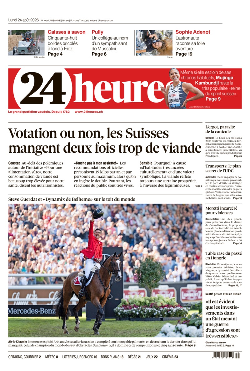 Dernière édition du journal 24 heures
