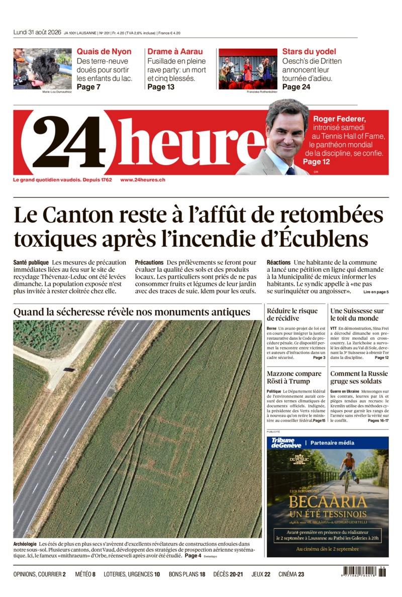 Dernière édition du journal 24 heures
