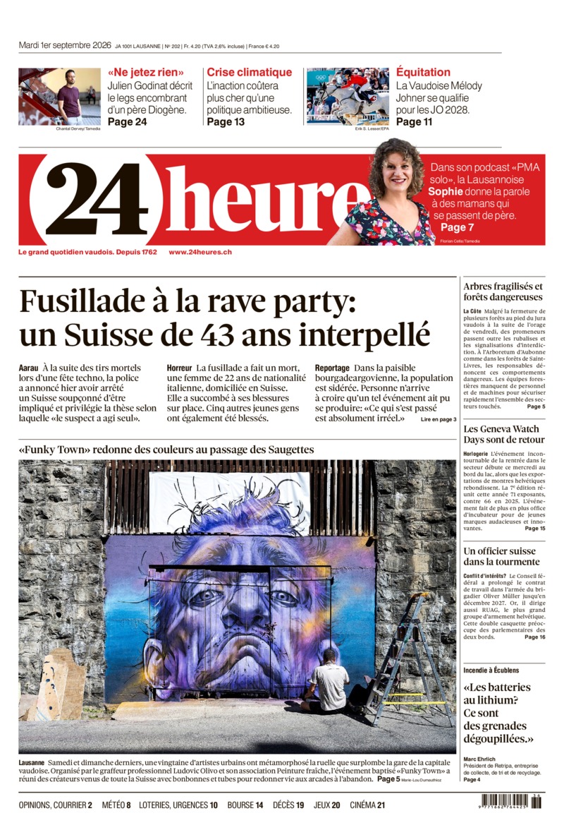 Dernière édition du journal 24 heures