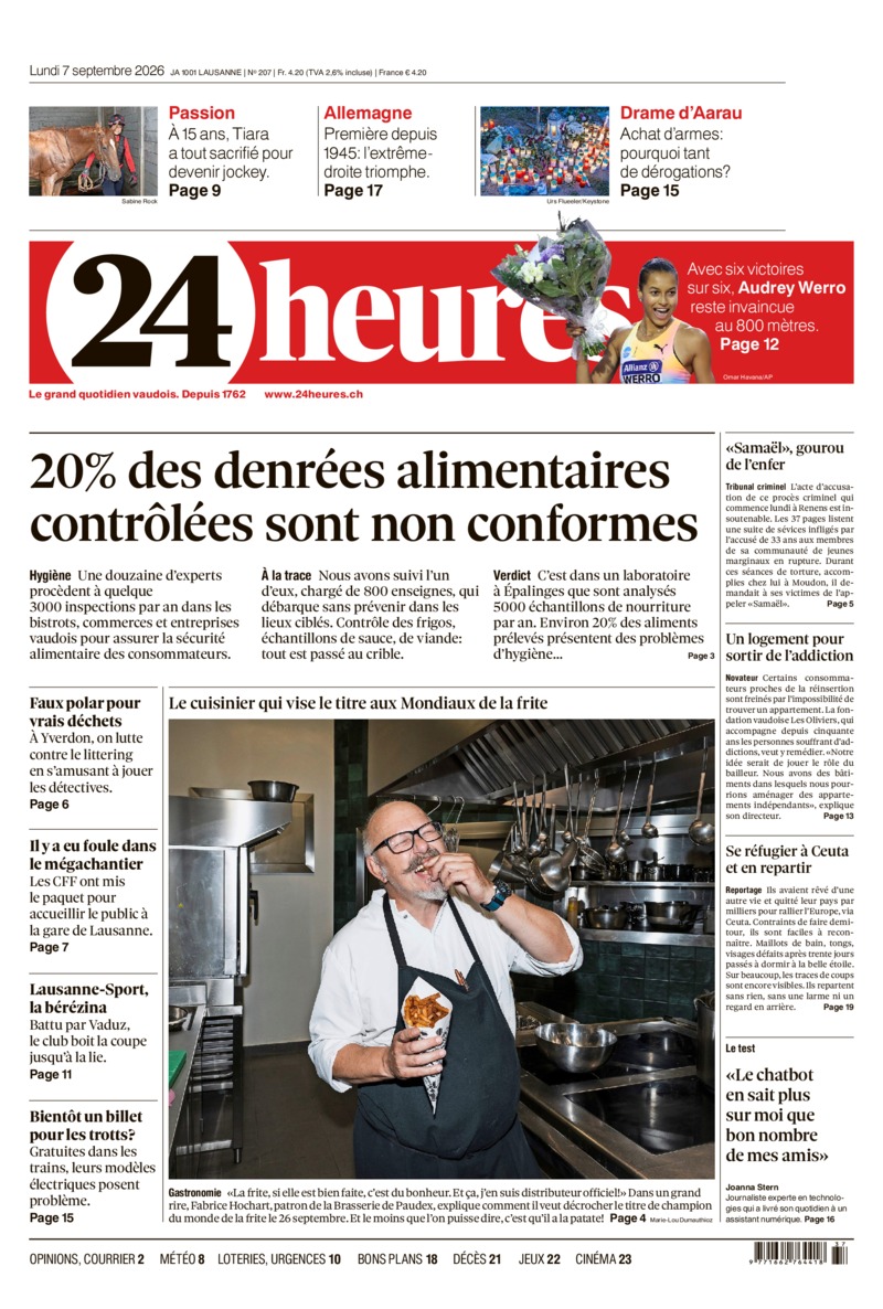 Dernière édition du journal 24 heures