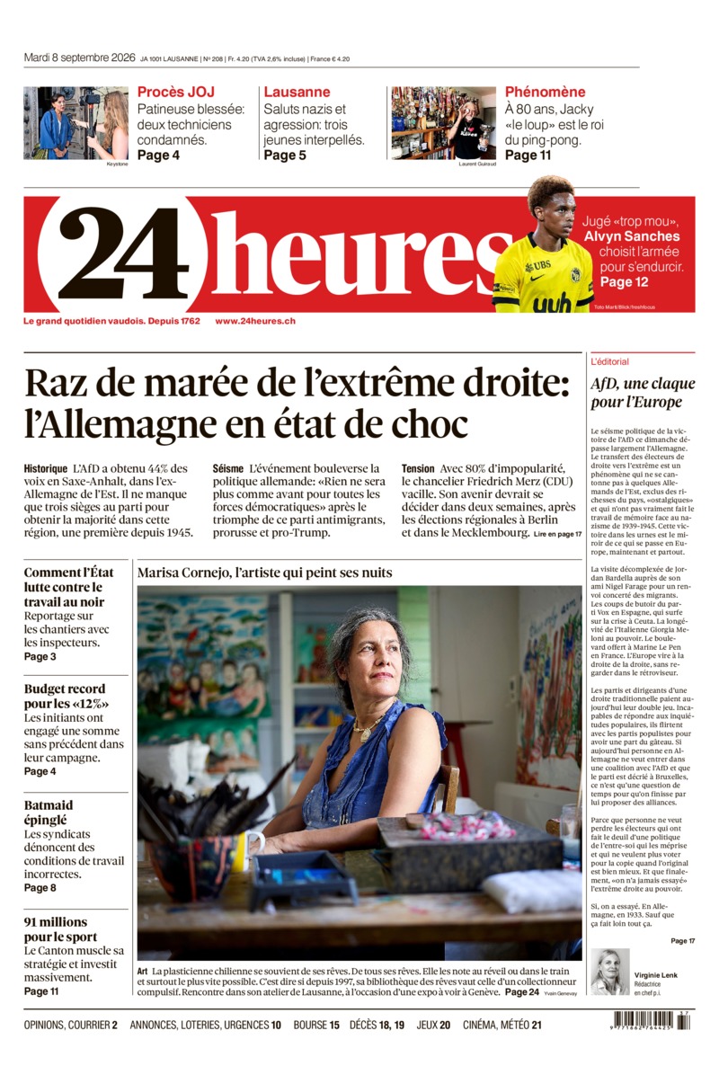 Dernière édition du journal 24 heures