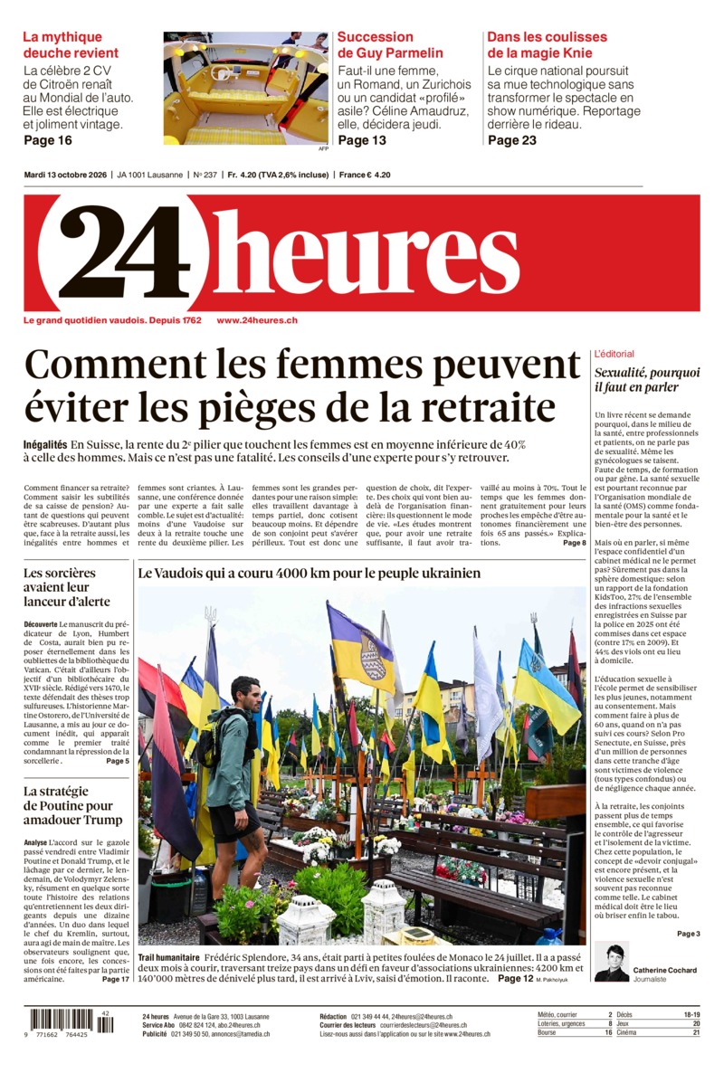 Dernière édition du journal 24 heures